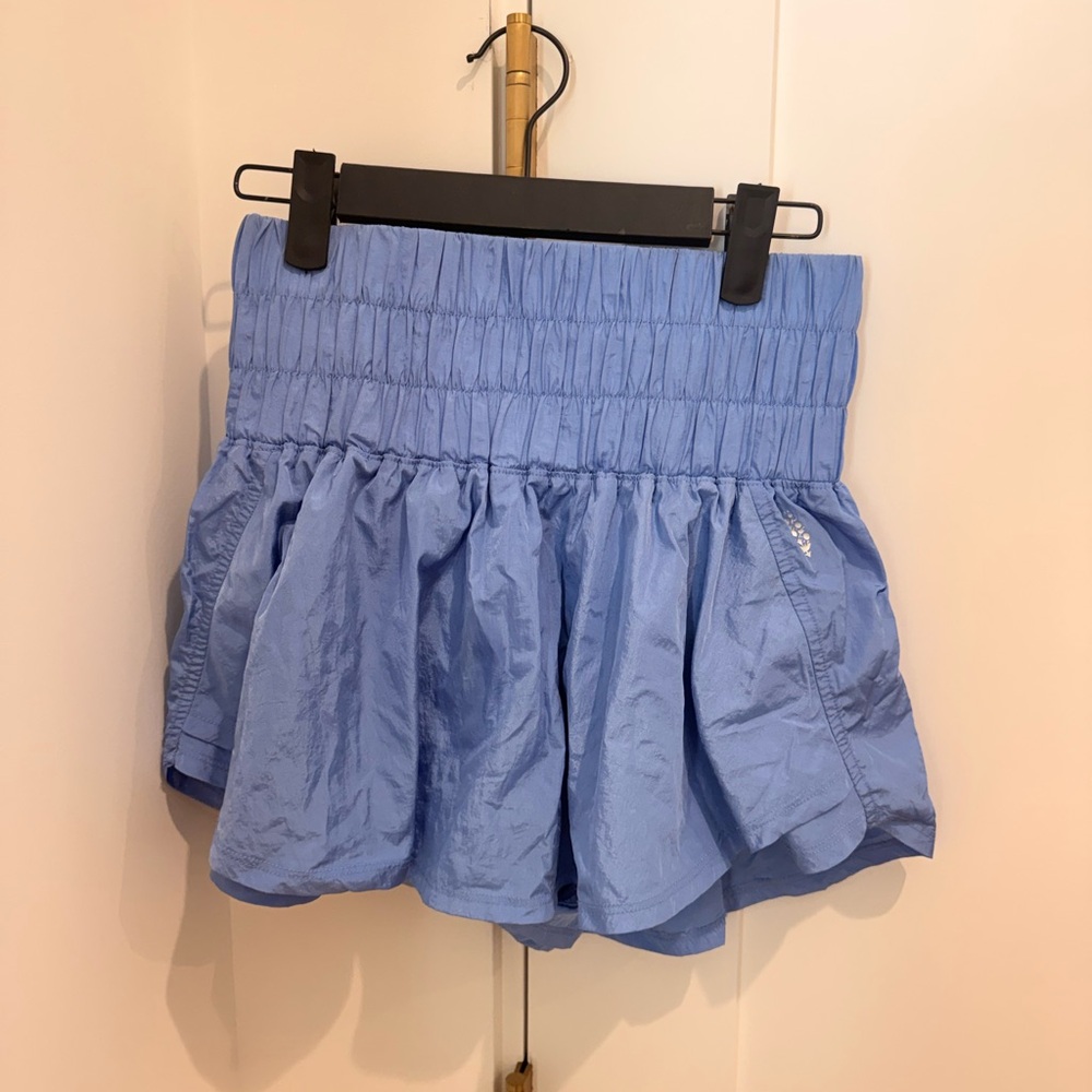FP Movement by Free People Light Blue Smocked Waist Active Skort